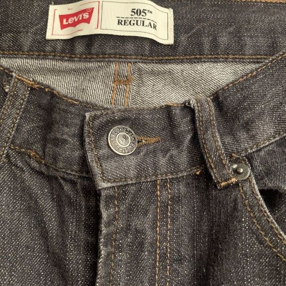 Levi's 505 Gray Wash Straight Leg Jeans Size 14 - Picture 8 of 8